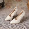 8-Pointed single shoes women's autumn new waterproof table high heels 10cm stiletto