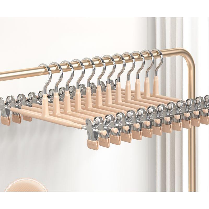 10Pcs Pants Rack, Pants Storage, Household Non-Marking Pants Clip, Non-Slip Jk Hanger, Stainless Steel Skirt Clip, Drying Hanger, Delivery