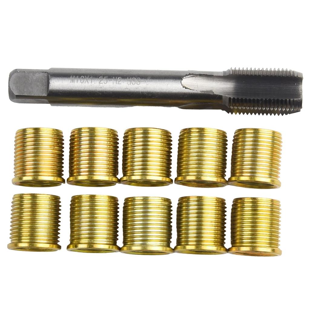 Gängreparationsverktyg Bensinmotor Metall M14X1.25 Insatser och M16X1.25 Kransats
