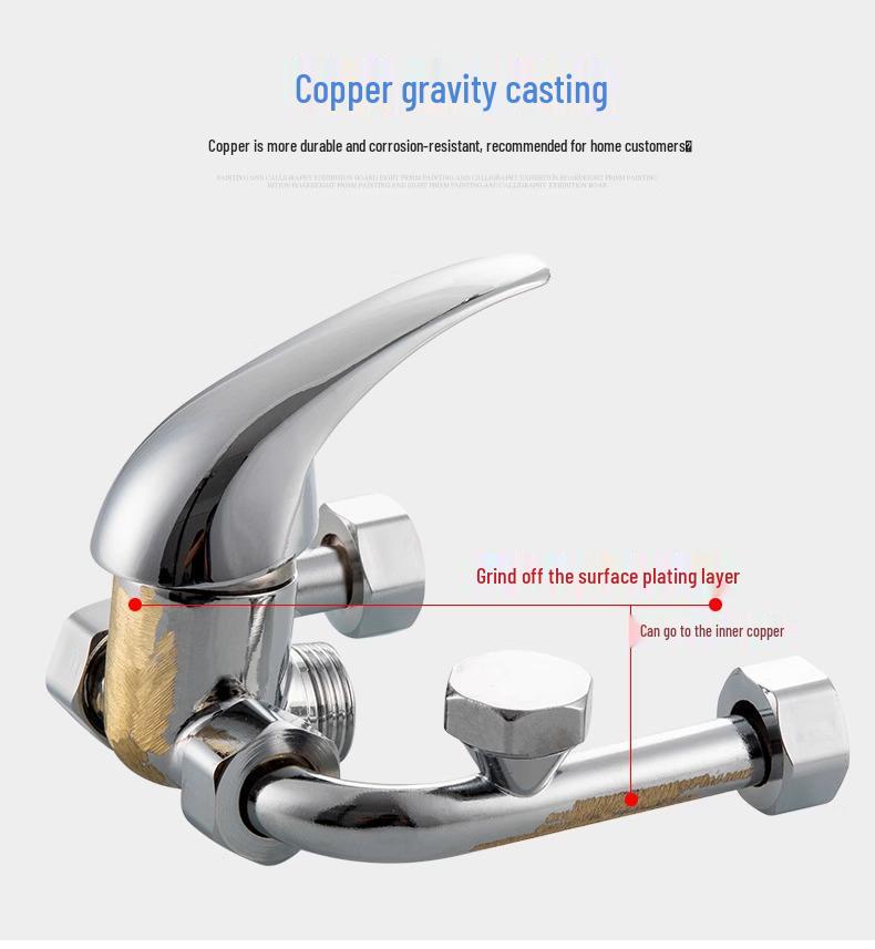 All-Copper U-Shaped Electric Water Heater Shower Faucet Set