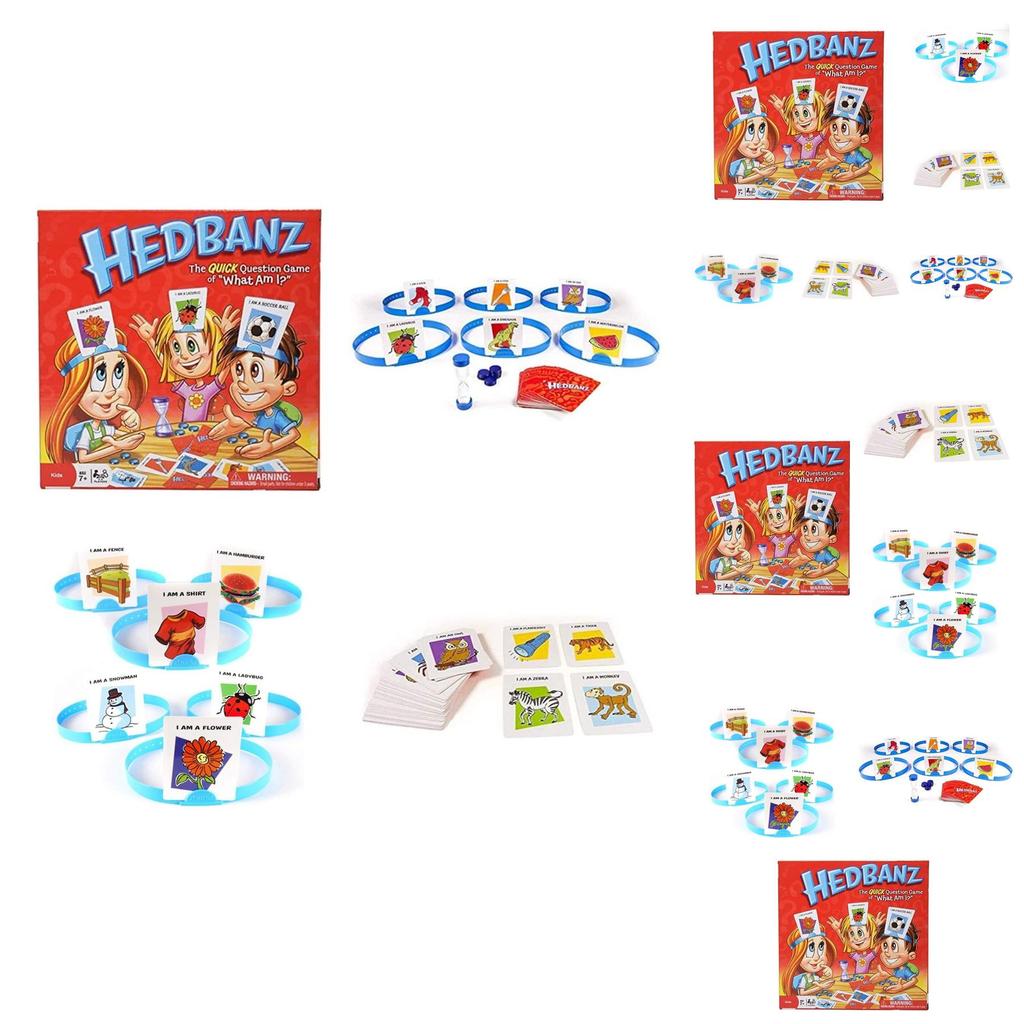 Hedbanz-Spiel: Was bin ich? Ratespiel für 2-6 Spieler