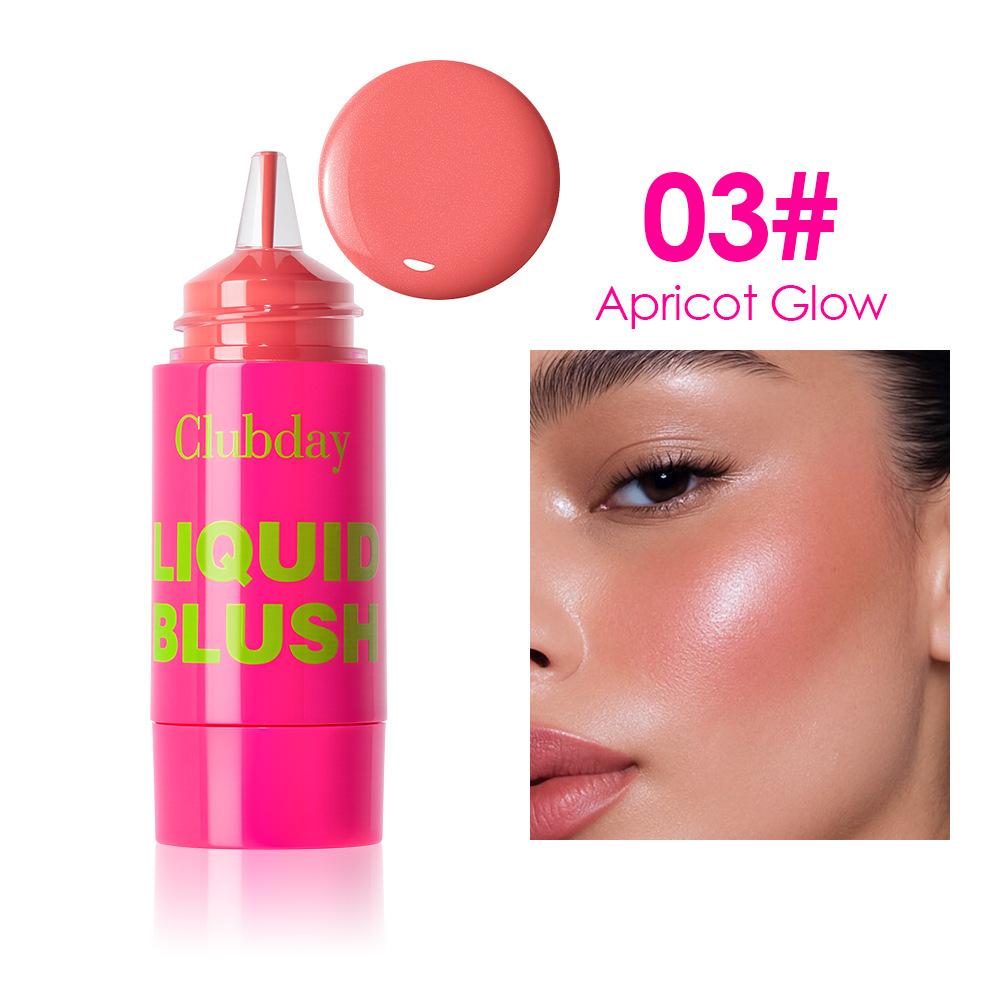 Clubday Liquid Blush Shimmer Drop Face Makeup Moisturizing Long-Lasting Waterproof Natural Glow Cheek Tint Professional Cosmetics