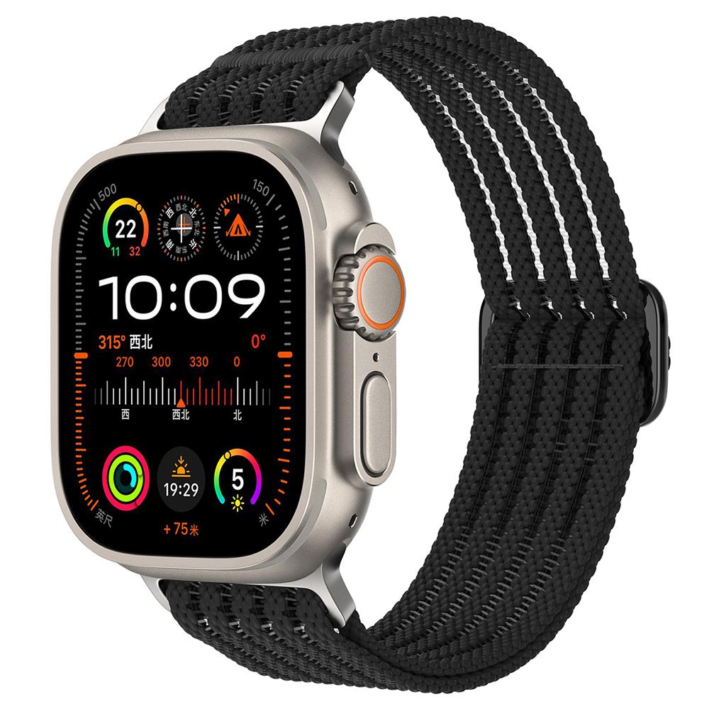 For Apple Watch Series 10 42mm/9 8 7 41mm/SE (2023) SE (2022) SE 6 5 4 40mm/3 2 1 38mm Woven Nylon Watch Strap Breathable Band