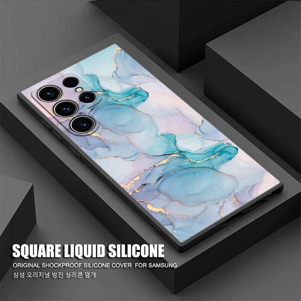 Watercolor Abstract Marble Pattern S26Ultra Case For Samsung Galaxy S26 S25 S24 S23 S20 S21 FE S22 Ultra Plus Cases Phone Cover