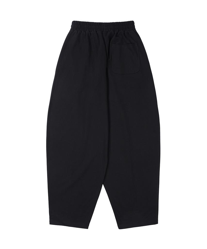 GAKKAI UNIONS One-Pleat Noise Stitch Embroidered Balloon Pants Black