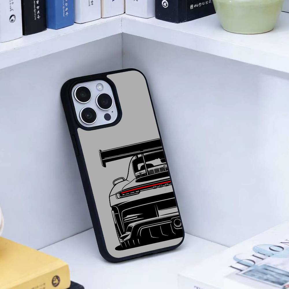 Cool Sports Car Phone Case For iPhone 14,16,15,13,17,12,Plus,Pro,Max Magnetic For Magsafe Frosted Cover