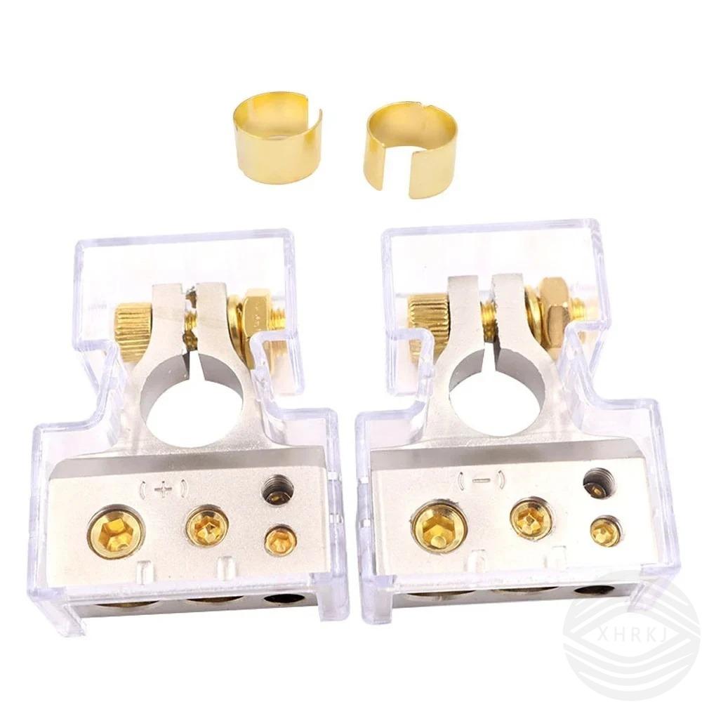 0/2/4/8/10 Gauge for 2Pcs with Adjustable Shims Car Marine Auto Battery Terminal Connectors Positive & Negative