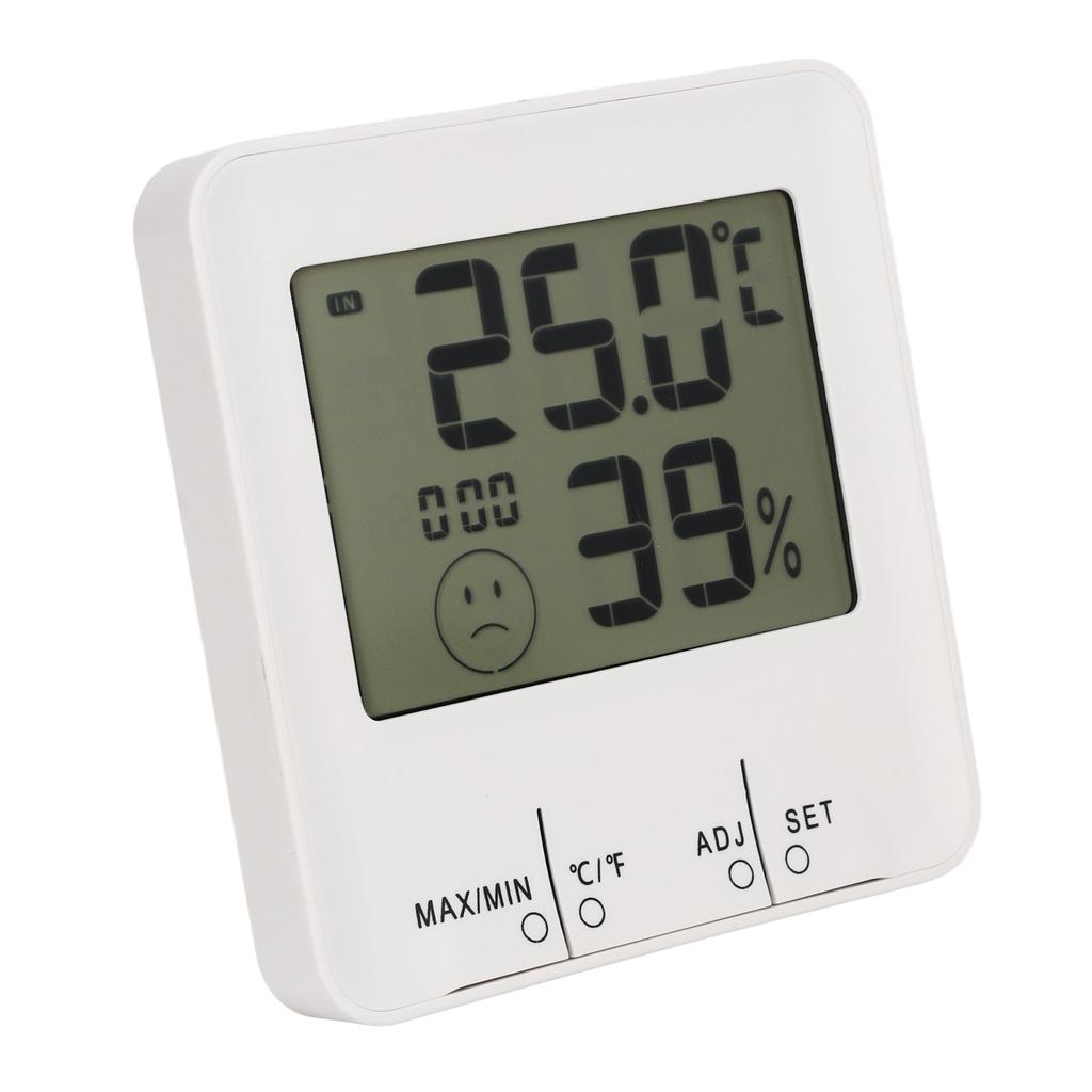 Thermometer Hygrometer Temperature Humidity Meter Digital Display Electric Clock for Home