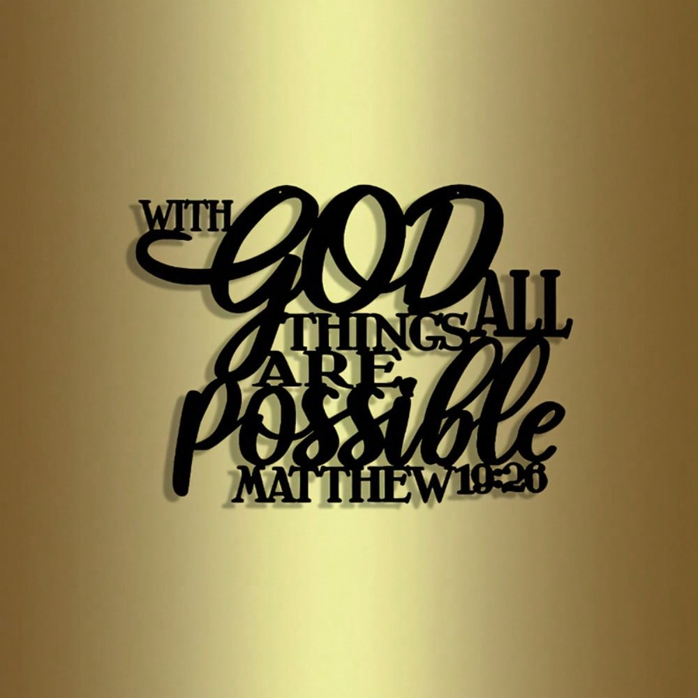 Metal Wall Art Scripture Decor Bohemian Style Gift Home Accent