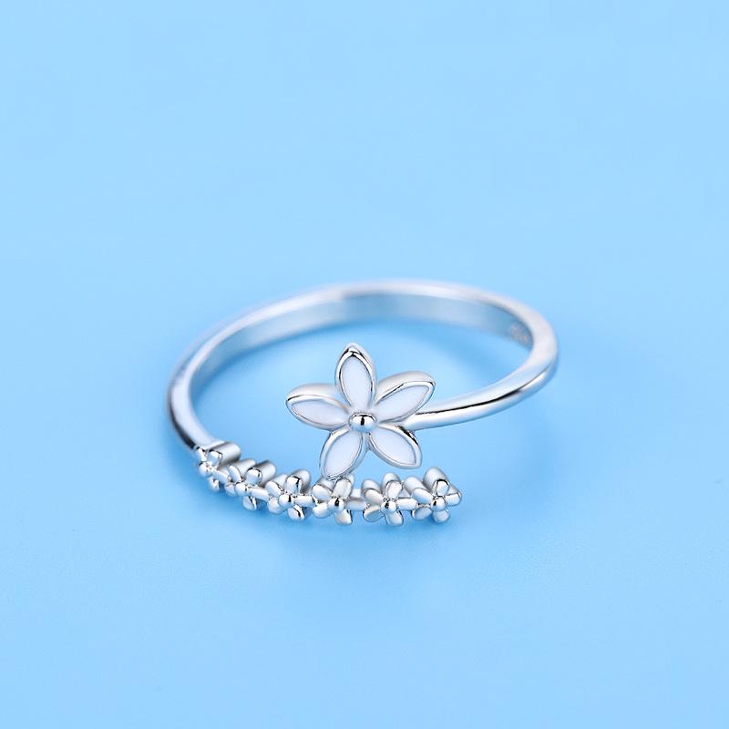 Hot 925 Sterling Silver Ring AAA Zircon Adjustable Simplicity Fashion Exquisite Women Jewelry Accessories Wedding Party Gift
