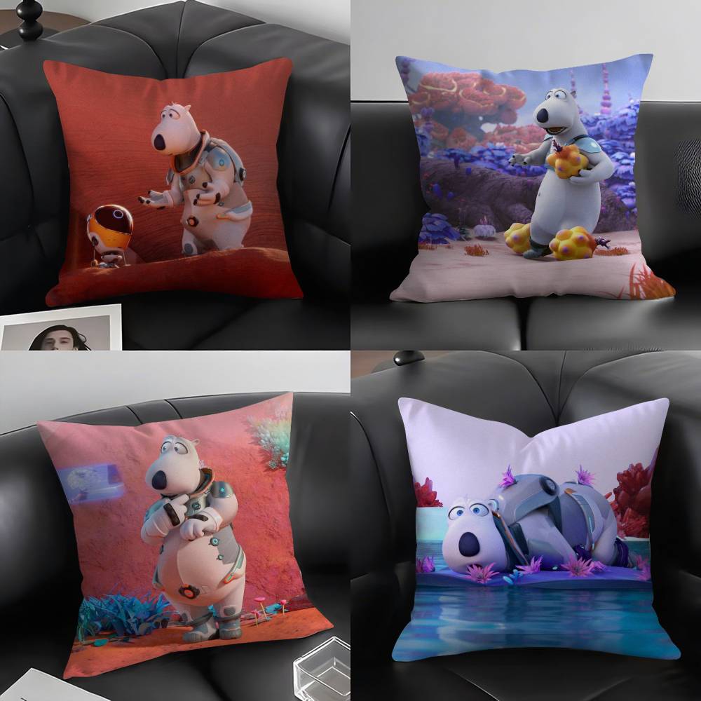 Cute B-Backkom Pillow Case Home Dorm Chair Back Short Plush Double-sided Printing Office Nap Time Cushion Cover