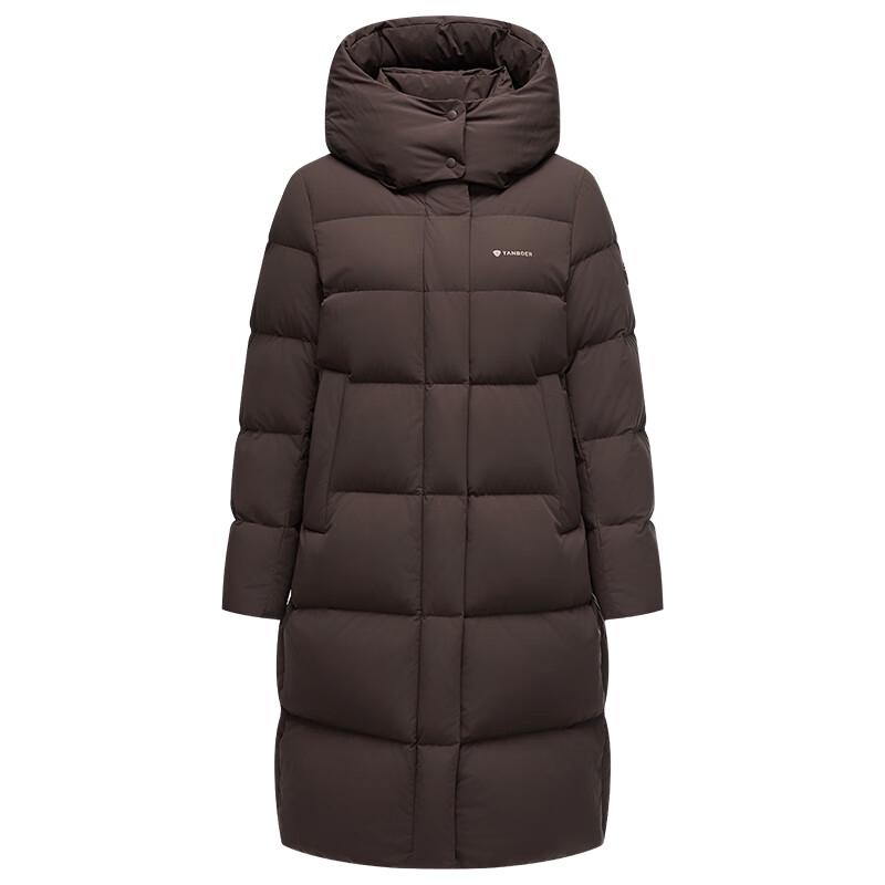 Tanboer Women s Mid-Length Detachable Hood Down Jacket 3XL