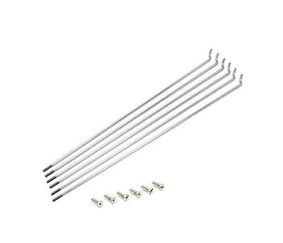 HOSHI SPOKES 13 X 175 FIX Spokes SB Stainless Steel 1 Set of 6 Pieces with 6 Nipples (6 Pieces) #13