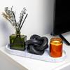 1PC Oval Silicone Bathroom Counter Tray 9.84 Inch (Approx. 25cm) Flexible Kitchen Soap Tray