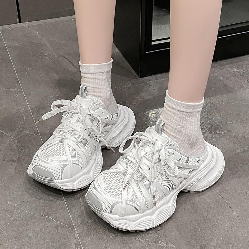 Fashion Women's Half Slippers Platform Ladies Sandals Comfort Slip-on Sneakers for Women Trendy Mules Hiking Sandals for Women Outdoor