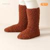 Baby Plush Socks Autumn and Winter New Thick Coral Fleece 0-3Y Boys and Girls Socks  Newborn Baby Long Tube Socks
