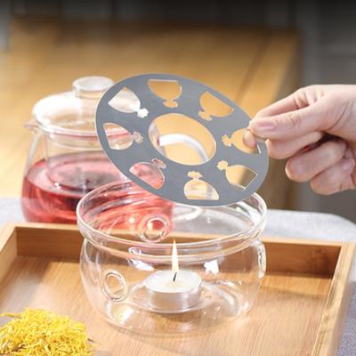 Heating Base Coffee Water Tea Candle Clear Glass Heat-Resisting Teapot Warmer Insulation Holder Accessories