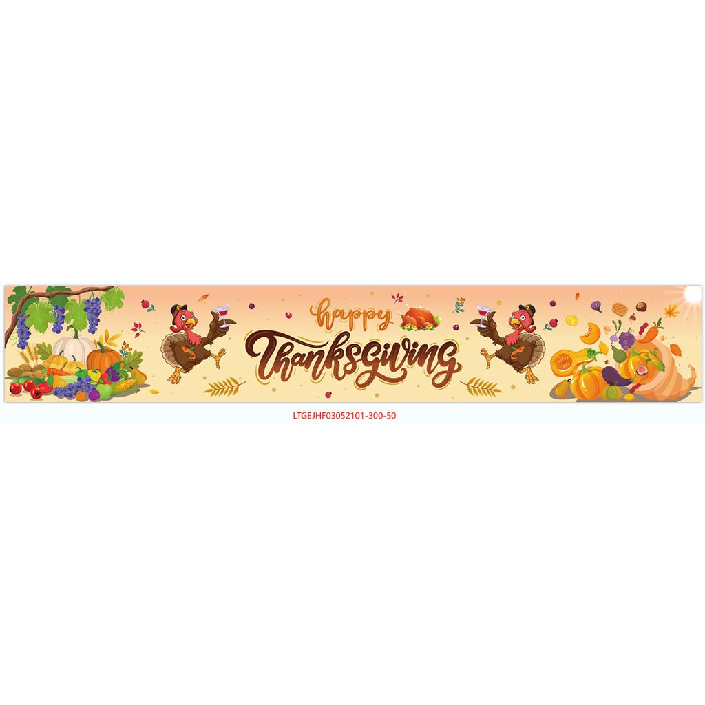 Autumn Outdoor Courtyard Decoration Flags Thanksgiving Party Party Atmosphere Layout Poster Customization