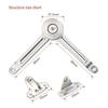 2 Pcs Soft-Closing Door Panel Support Hinges Stay,Can Be Stopped at Will,Folding Cover Support, Used for Heavy Duty
