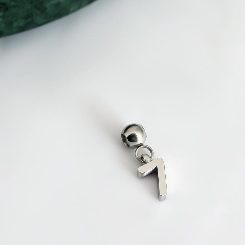 DIY Sliding Chain Alphabet Number Pendant Necklace Personalized Jewelry