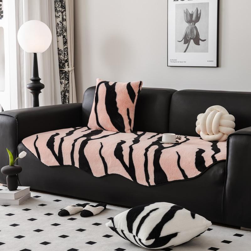 

[Soft Tutu Fleece] Special-Shaped Sofa Cushion, Autumn And Winter Plush Non-Slip Seat Cushion, High-End Sofa Cover Cover Cloth 90*90cm