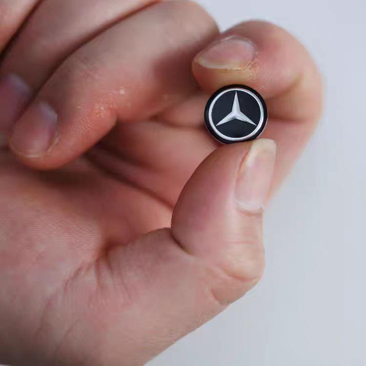 CQK1 11mm/14mm Car Remote Key Sticker Aluminum Emblem Decal For Mercedes Benz B/C/E/S Class A Class C200L GLC GLK CLA GLA YKYSTZ