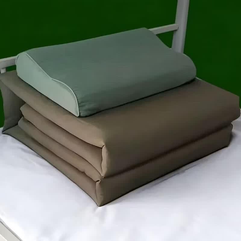 Military Green 3-Piece Cotton Bedding Set
