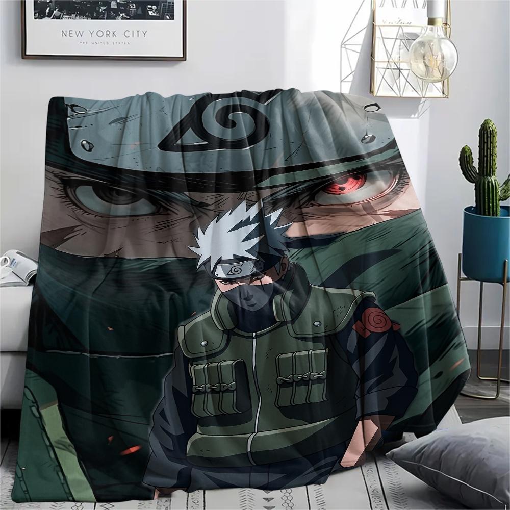 Kakashi Hatake Anime Pattern Flannel Blanket, High Quality Comfortable for All Seasons, Home Decor, Warmth and Comfort, Perfect for Gifts.