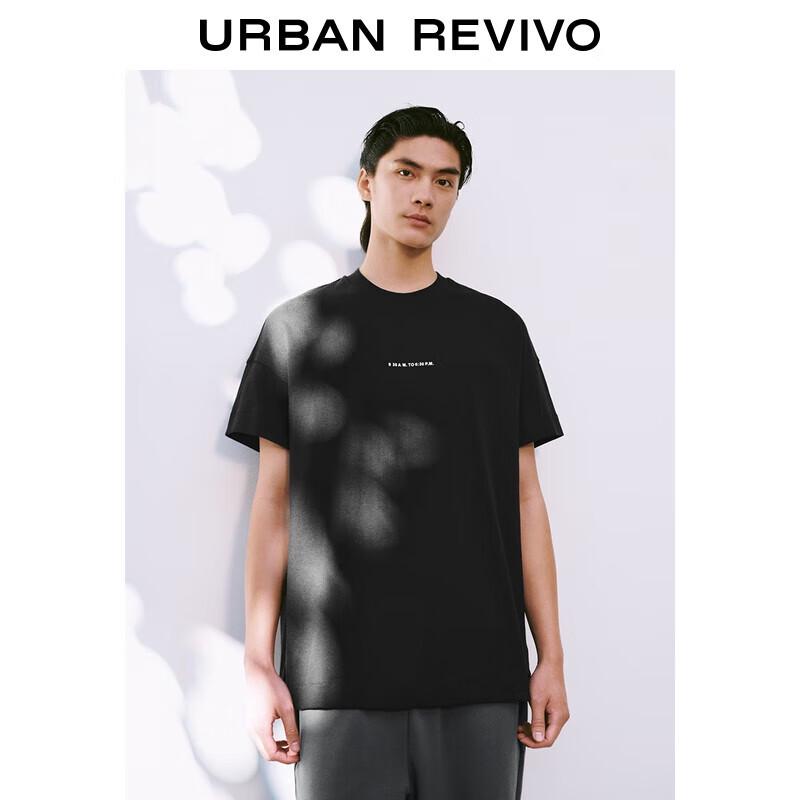 Men s Color Block Letter Print Short Sleeve T-Shirt XS