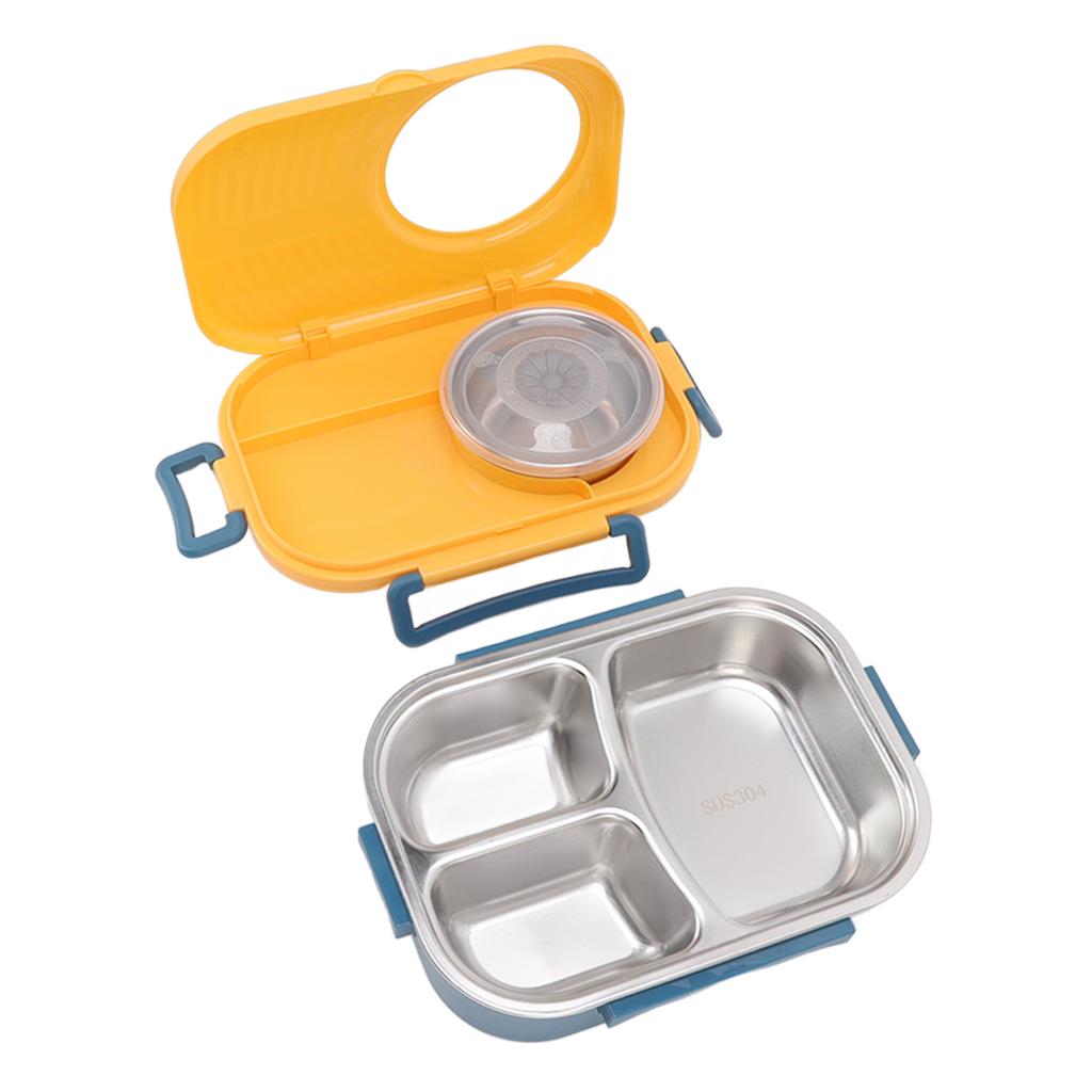 1450ml Bento Lunch Box Stainless Steel Compartment Thermal Bento Box Double Layer Bento Containers for Students