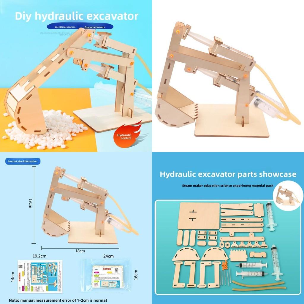 Stem Education Hydraulic Excavator Kit For Kids Diy Science Toy For Elementary Students