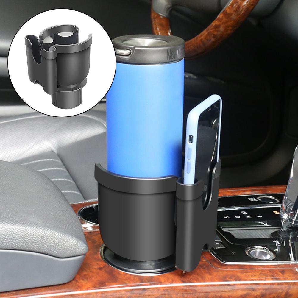 Car Cup Holder Expander Adapter With Phone Holder 2 In 1 Adjustable Cup Holder Interior Accessories High