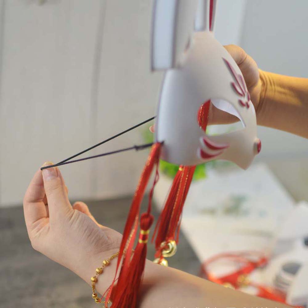 Japanese Anime Full Face Rabbit Headwear Rabbit Mask Party Mask Props Party Props Cosplay Mask