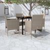 Vidaxl 5-Piece Garden Furniture Set with Cushions, Beige-Black