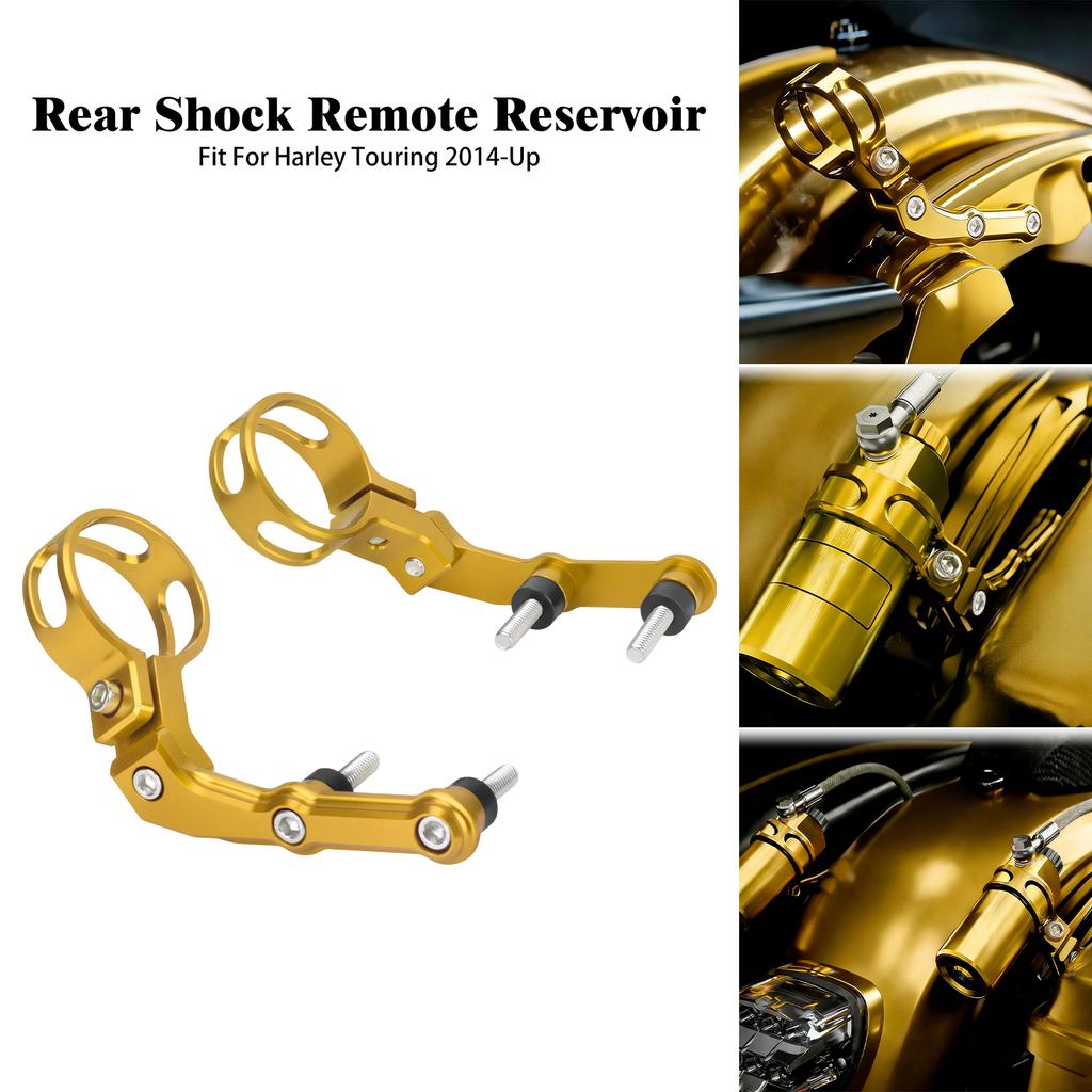 Motorcycle Shock Absorber Remote Reservoir Mounts For Harley Baggers/Touring Street Electra Road Glide Road King FLHTK 2014-Up