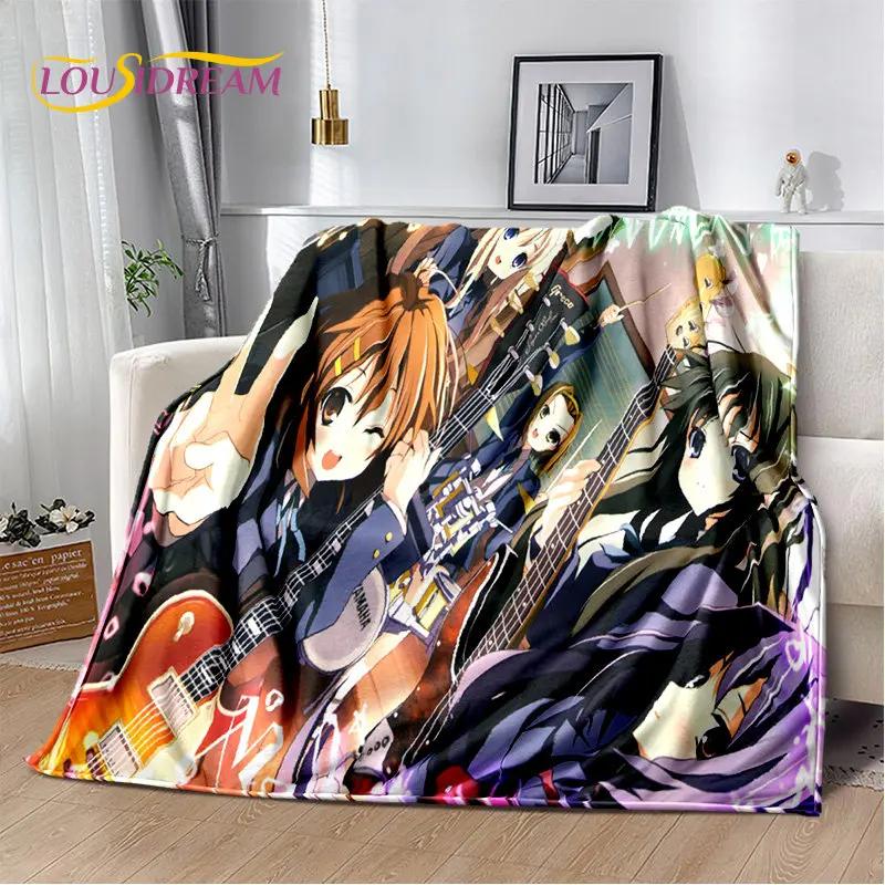 K-ON Cartoon Cute Lolita Kawaii Girls Soft Plush Blanket,Flannel Blanket Throw Blanket for Living Room Bedroom Bed Sofa Picnic