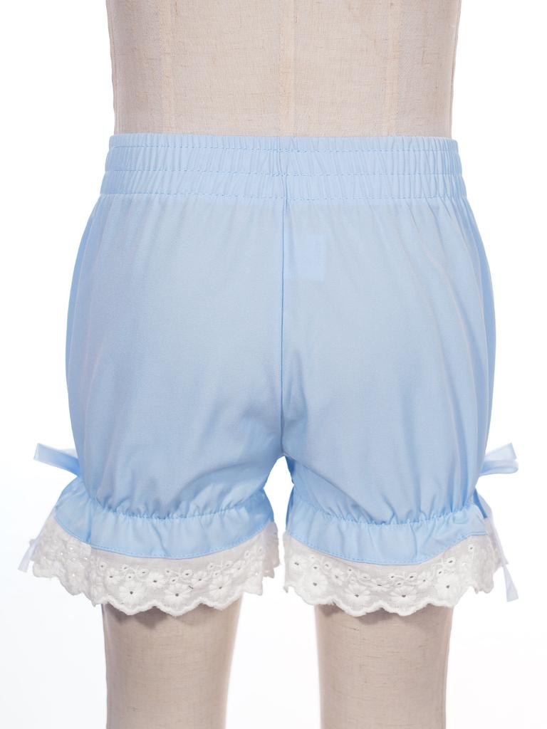 Crianças meninas bloomers pettipants cintura elástica shorts de abóbora verão cor sólida calças de segurança