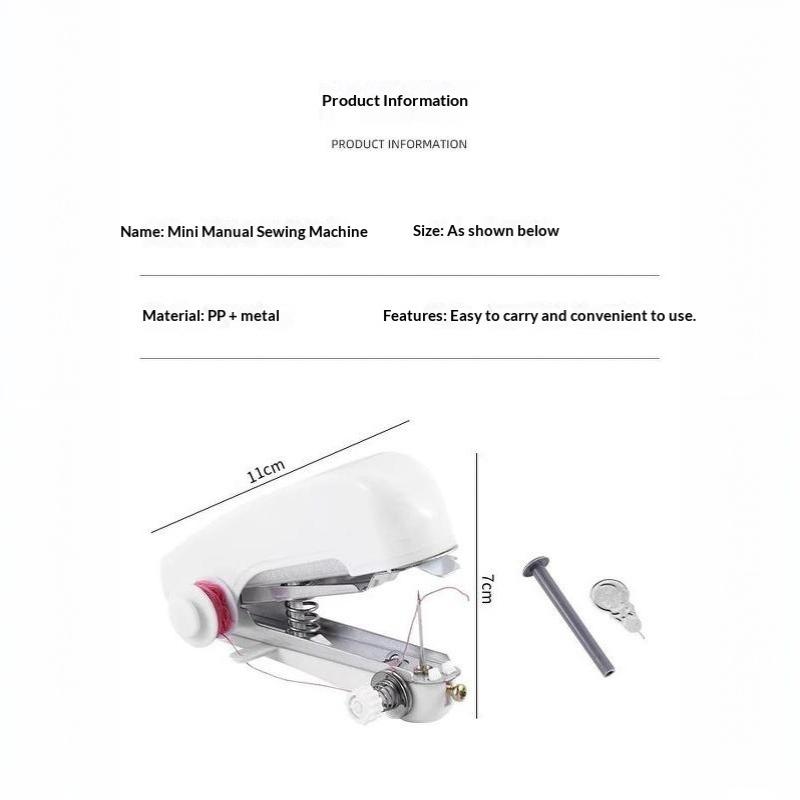 Portable Mini Cordless Handheld Manual Sewing Machine For Diy Household Clothes Leather Tools Accessories