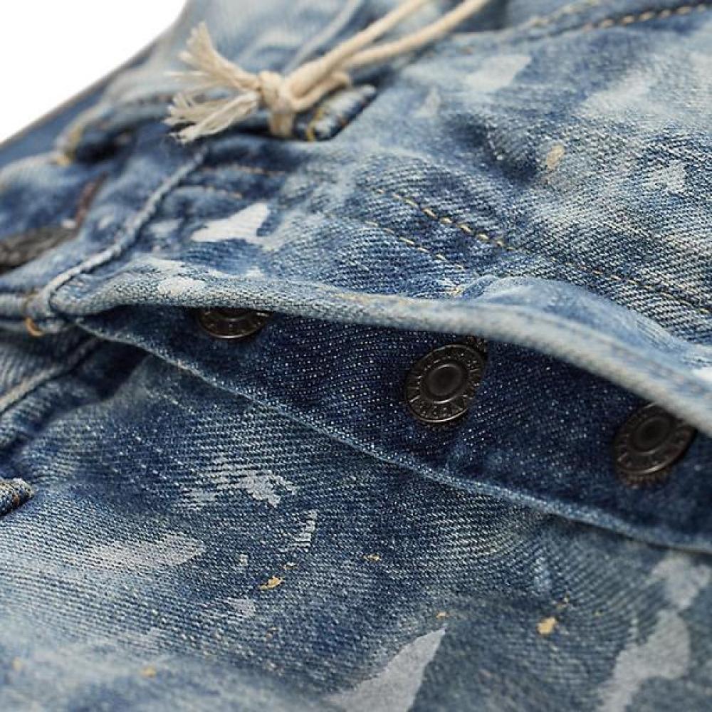 Rrl Straight Fit Fenimore Distressed Jeans Mnrrdnm10920134400