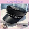 Fashion Flat Top Hat With Chain Detail For Spring And Fall Casual Wear
