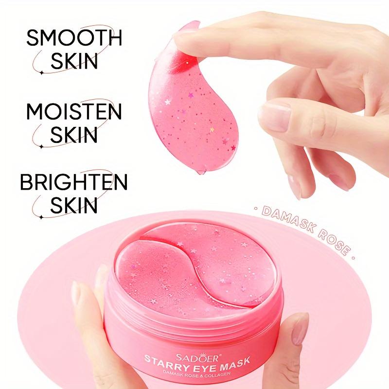 Rose Hydra-Gel Eye Mask - Moisturizing & Firming Eye Care with Plant-Based Squalane, Remove Dark Circles, Puffiness & Wrinkles, Tighten Skin Eye Patch