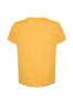 Women's Fashion Plus Size T-Shirt Crew Neck Short Orange Slit and Ruffle Detailed Boyfriend Knitted T-shirt