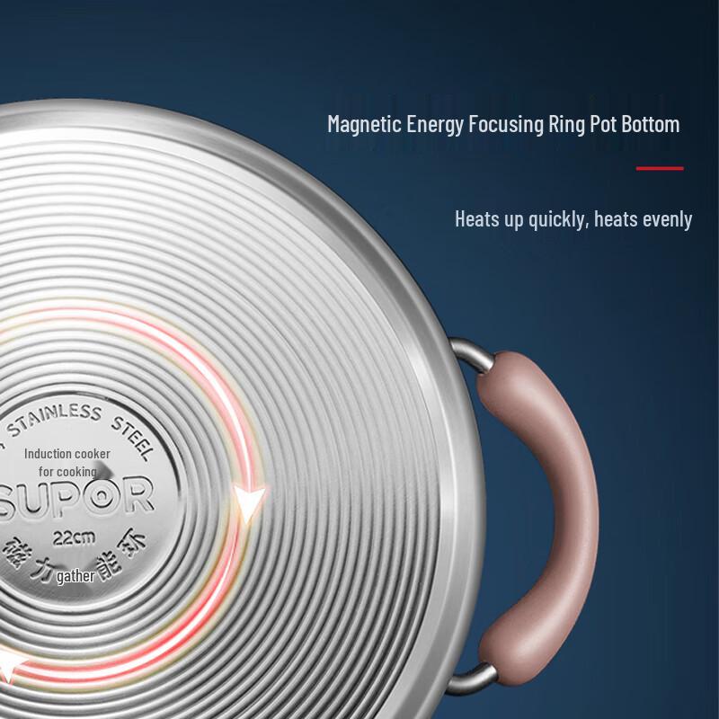 SUPOR 304 Stainless Steel Soup Pot and Steamer