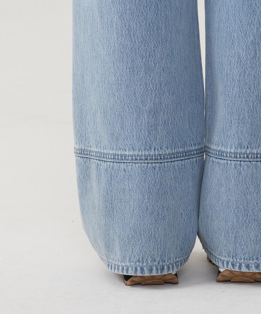 COVERNAT WOMAN Wide Denim Pants Light Blue