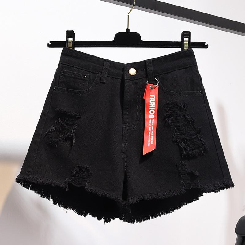 Summer New Denim Shorts Loose Wide-leg Hot Pants Light-colored Thin High-waisted Girls Irregular Pants