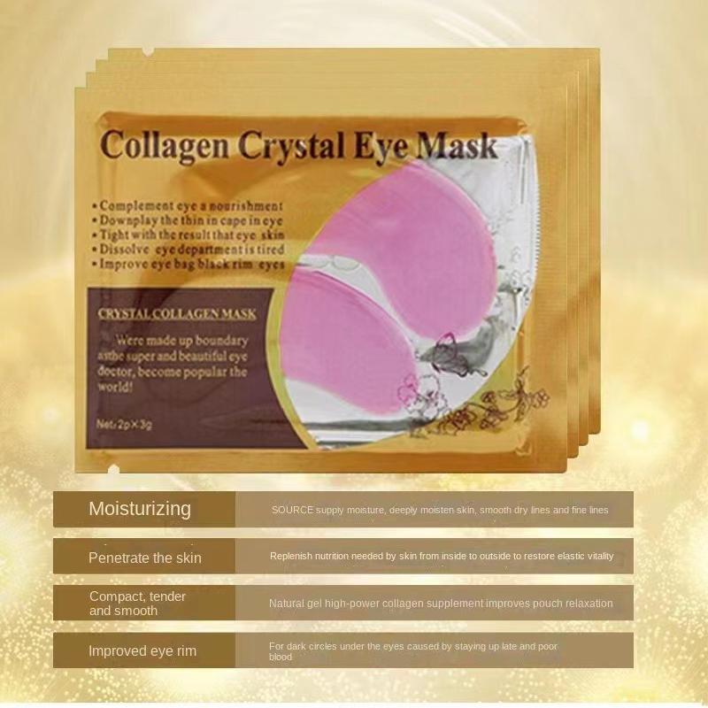 10 Pair Gold Masks Crystal Collagen Eye Mask Anti-Aging Wrinkles Face Care Mask Eye Patches Eliminates Dark Circles Fine Lines Gel Pads