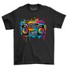 Boom Box Paint Drip Design T-Shirt Mens Womens Tees Top - Make Some Noise In Style! Funny T-Shirt Mens Womens Tees Top, Un