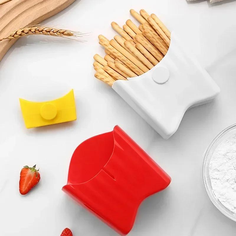 Portable Plastic French Fries Cup Snack Organizer Food Grade PP Salad Cup Square Salad Bowl