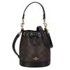 Dempsey 14 Logo Drawstring Closure PVC And Leather Bucket Bag Women Bags Dark-Brown CW299-IMXAQ