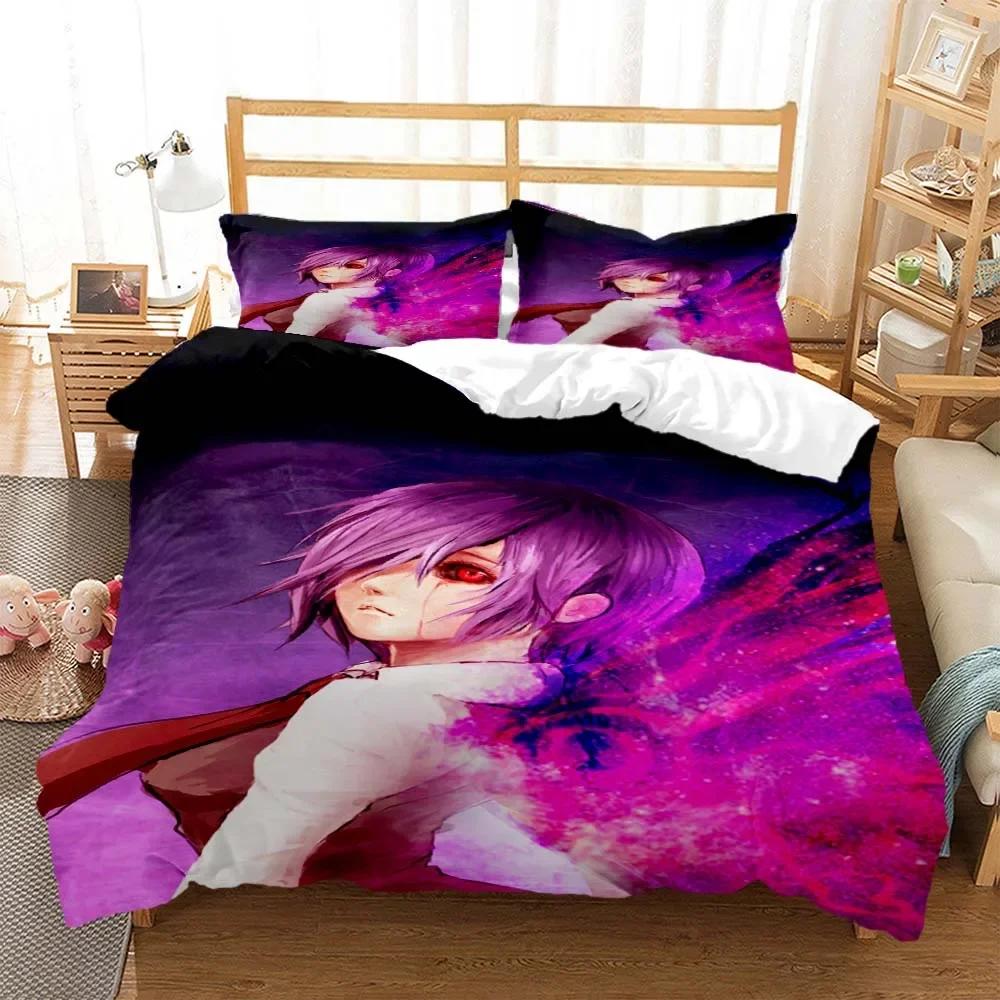 Tokyo Ghoul Digital Print Polyester Bedding Sets Child Kids Covers Boys Bed Linen Set For Teens Bedding Set King Size